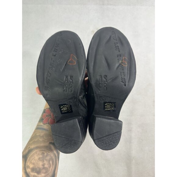 A.S.98 Jase A24208 Leather Booties in Black Womens 6 EUC - Picture 6 of 7